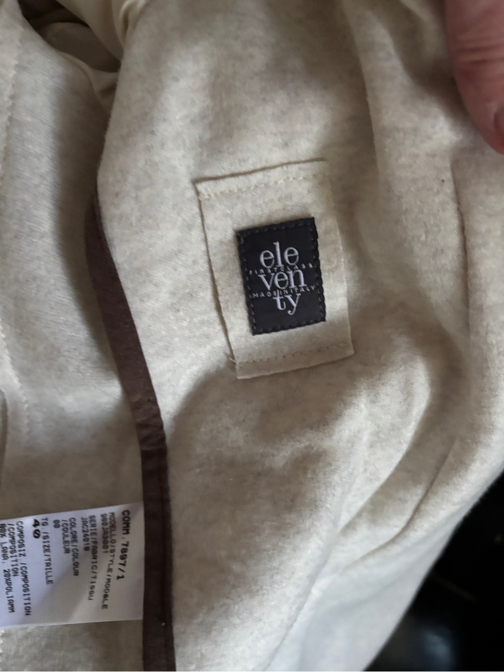 Eleventy Italian wool Light tan Women's Blazer Jacket - Classic Tailored size 40 - Picture 14 of 14